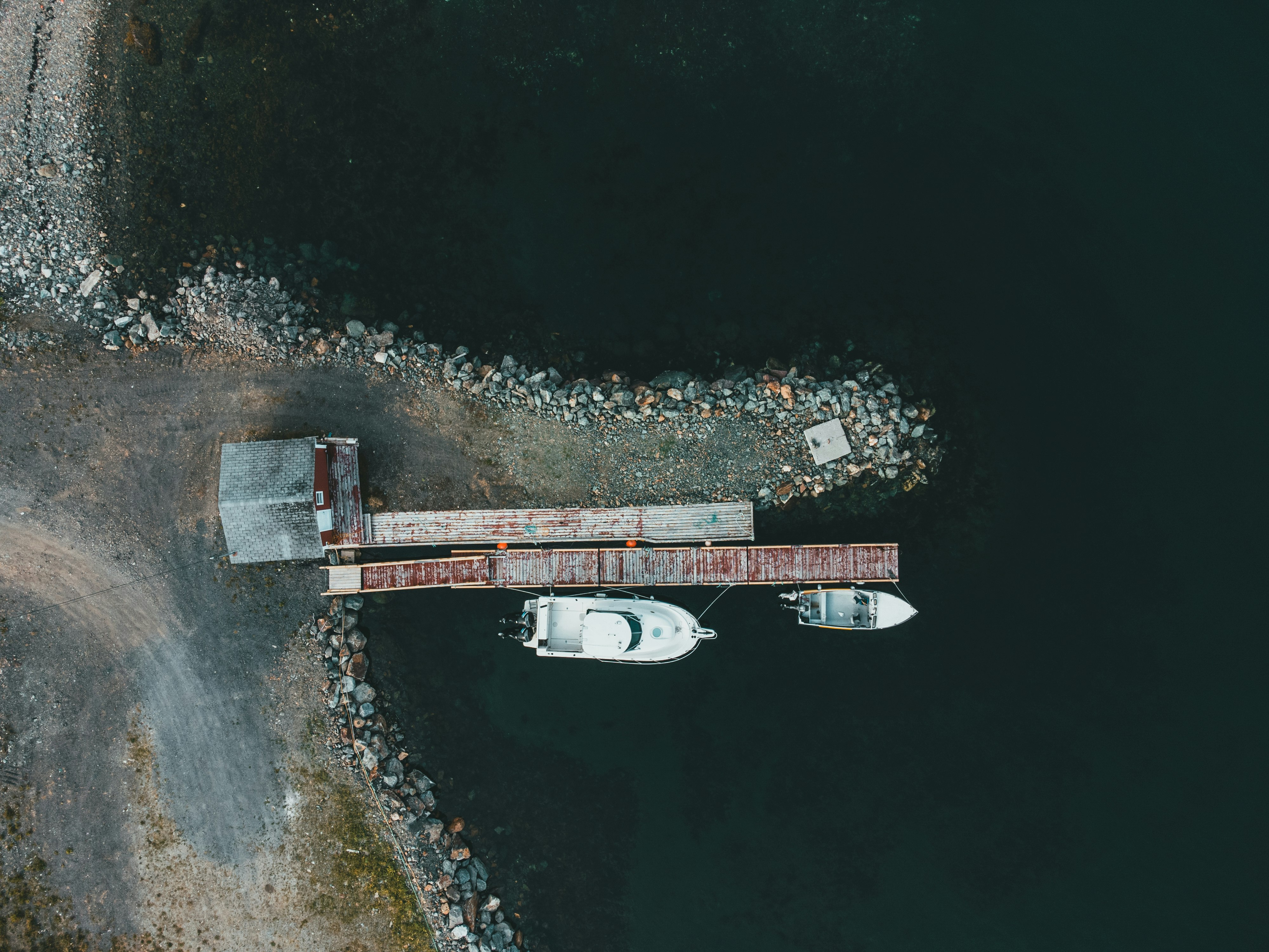 aerial view of bridge over water during daytime